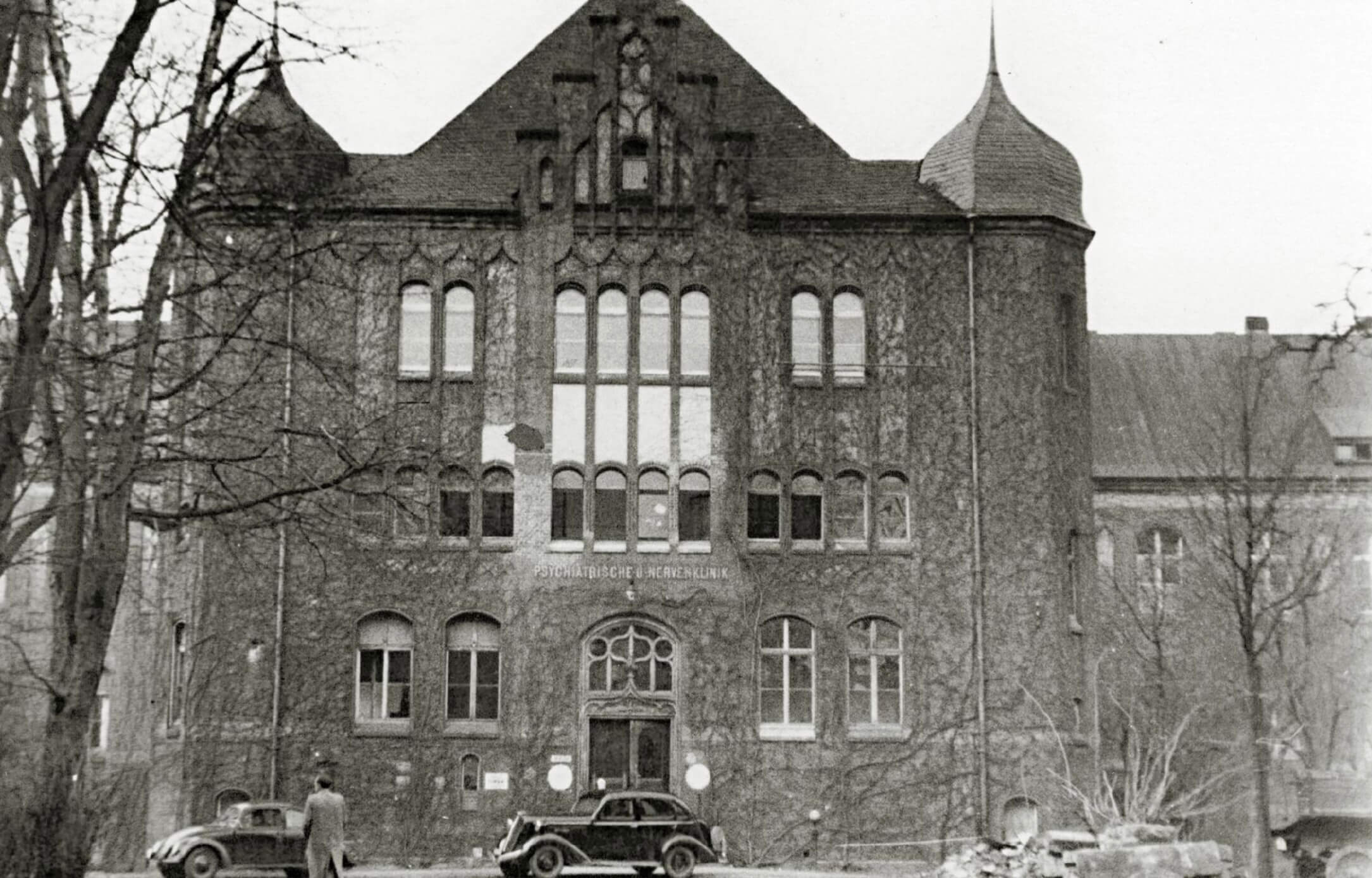 Charité-Berlin: Die psychiatrische und Nervenklinik Aufnahme vom 11.01.1950, Quelle: BArch, Bild 183-S91935.