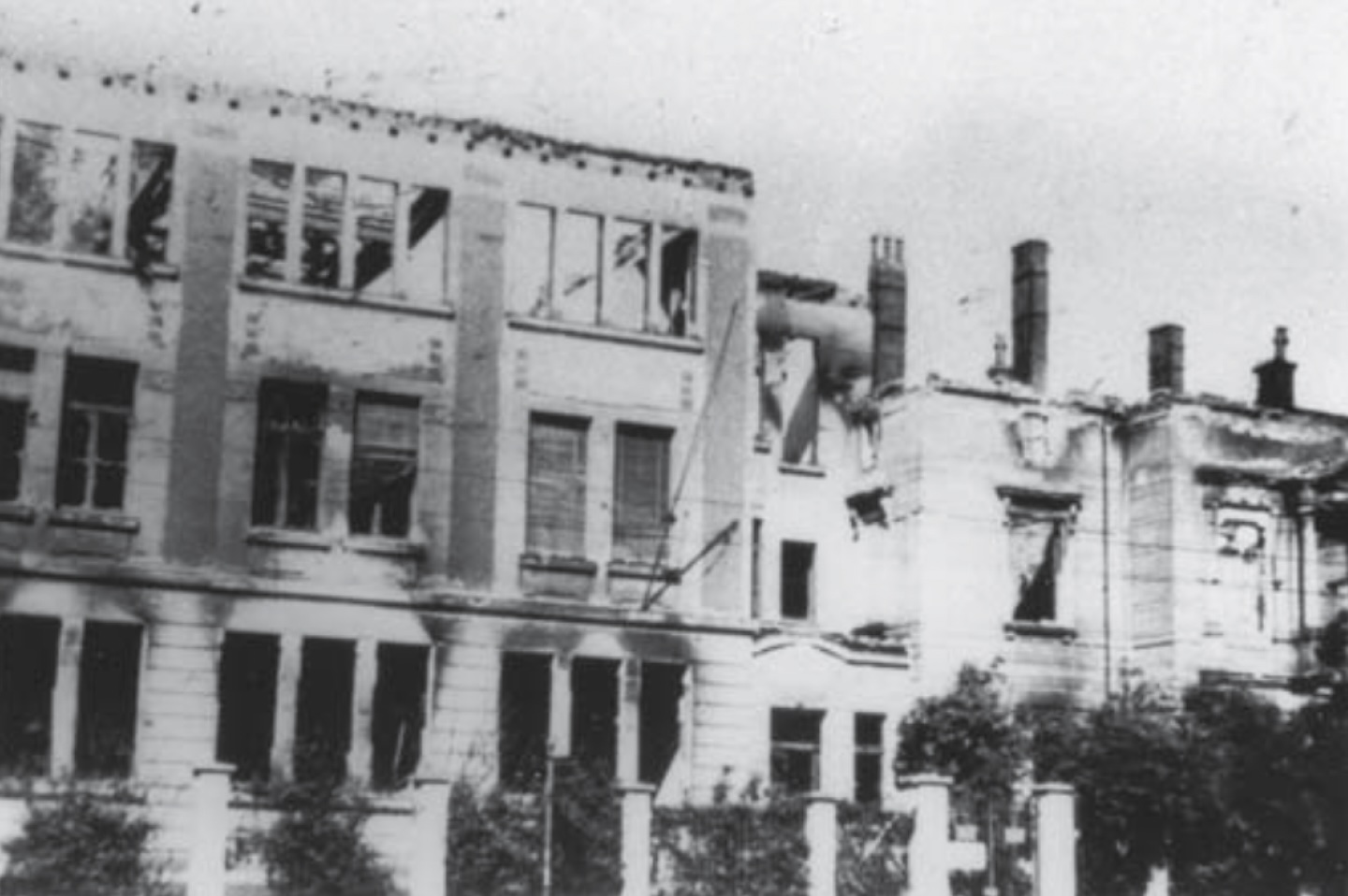zerstörtes Gebäude der Psychiatrischen und Nervenklinik der Universität Leipzig im Dezember 1943, Quelle: Karl-Sudhoff-Institut –Bildersammlung, Universität Leipzig