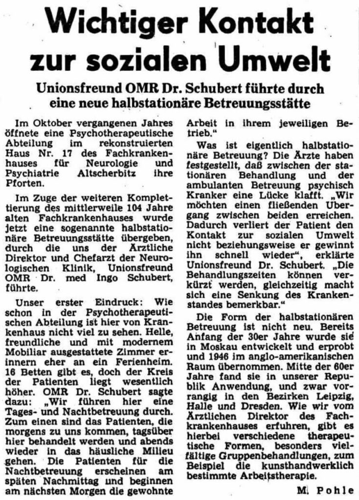 Wichtiger Kontakt zur sozialen Umwelt, Neue Zeit, 17.03.1980, M. Pohle. © Alle Rechte vorbehalten. Frankfurter Allgemeine Zeitung GmbH, Frankfurt. Zur Verfügung gestellt vom Frankfurter Allgemeine Archiv.