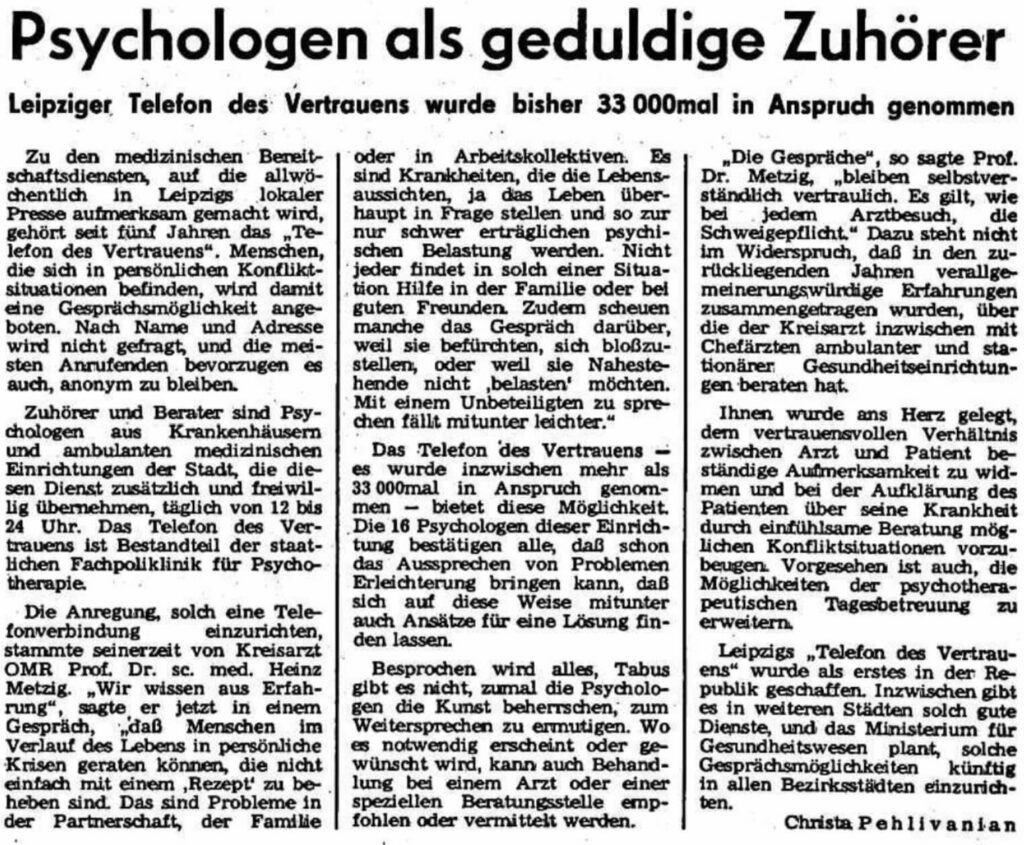 Behagliche Zimmer fördern Genesung, Neue Zeit, 16.11.1979, M. Pohle. © Alle Rechte vorbehalten. Frankfurter Allgemeine Zeitung GmbH, Frankfurt. Zur Verfügung gestellt vom Frankfurter Allgemeine Archiv.